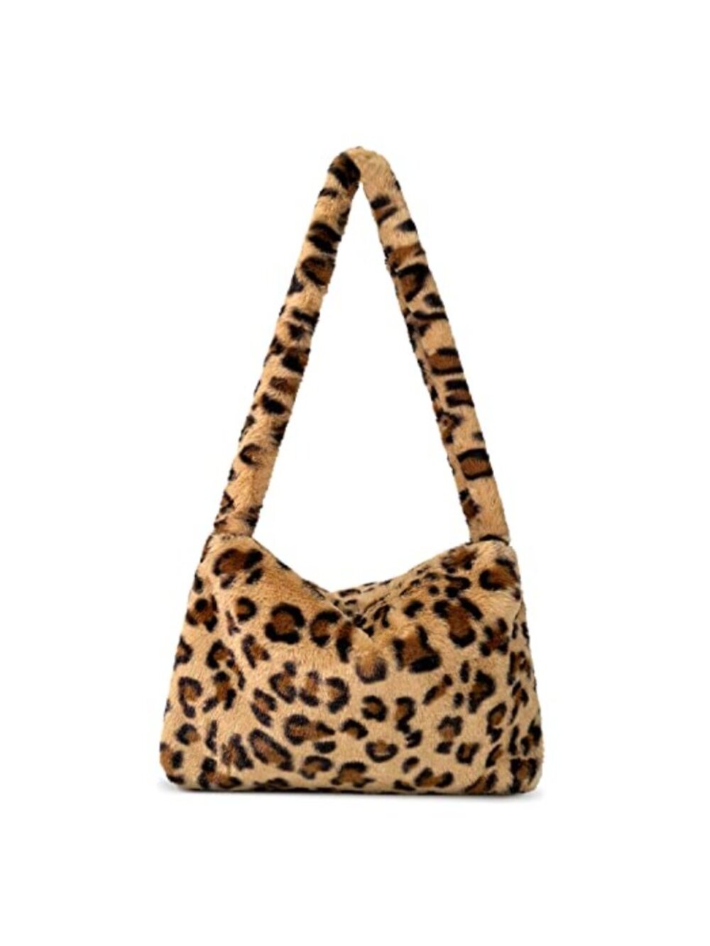 Fluffy Faux Fur Tote Bag Y2K Plush Shoulder Purse Large Cute Furry Handbag